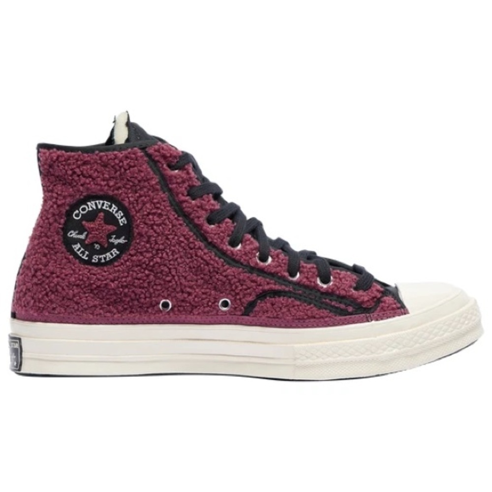NWT CONVERSE (6) Cozy Utility Chuck 70 Varsity High Top Shadowberry Black Sherpa